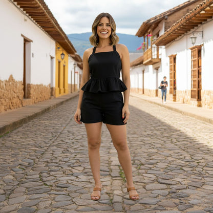 CONJUNTO EN TELA LINO RIGIDO